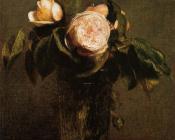 Roses in a Tall Glass - 亨利·方丹·拉图尔